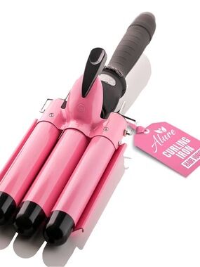 Pink Triple Barrel Crimping Iron - Like New